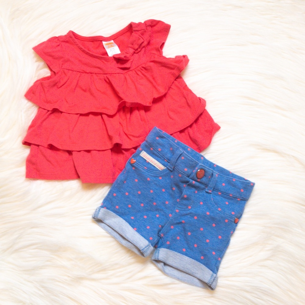Gymboree Ruffle Tee + Shorts Set